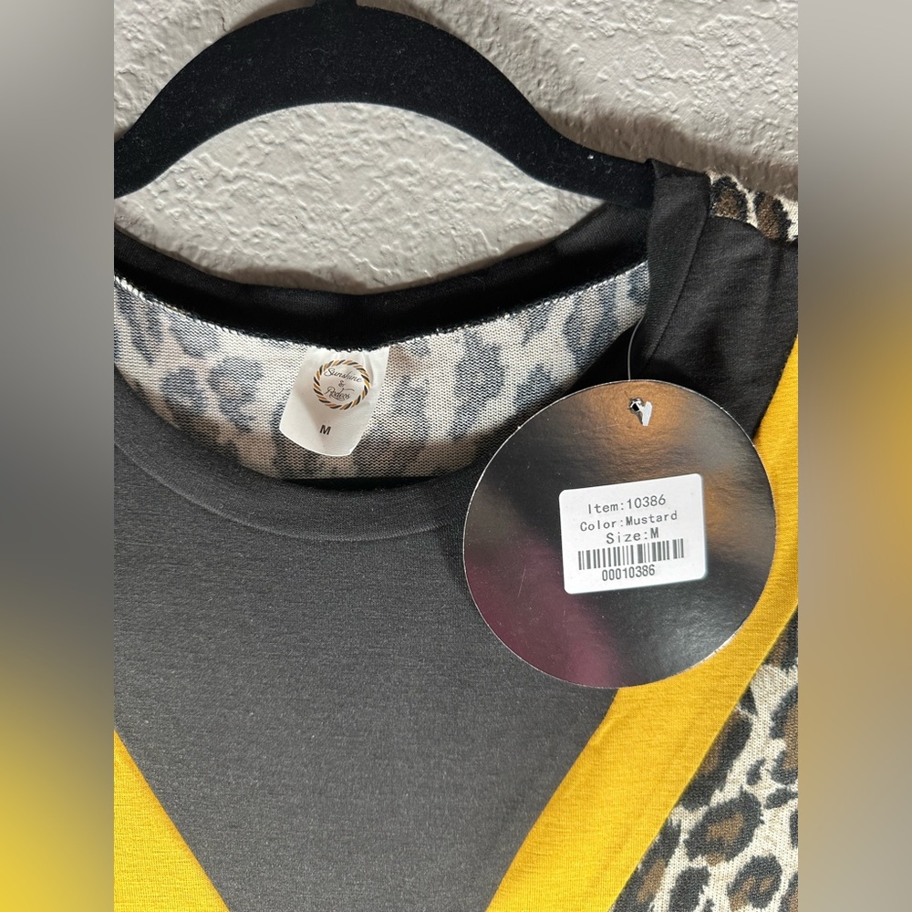 Sunshine and Rodeos Women’s Long Sleeve Black Yellow and Cheetah